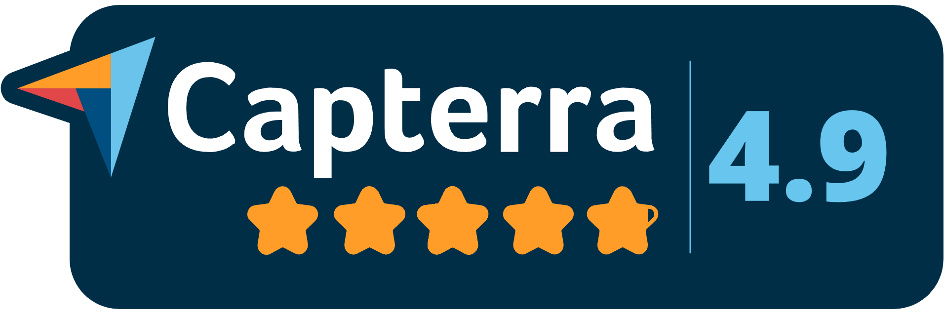 Capterra 4.9 Stars